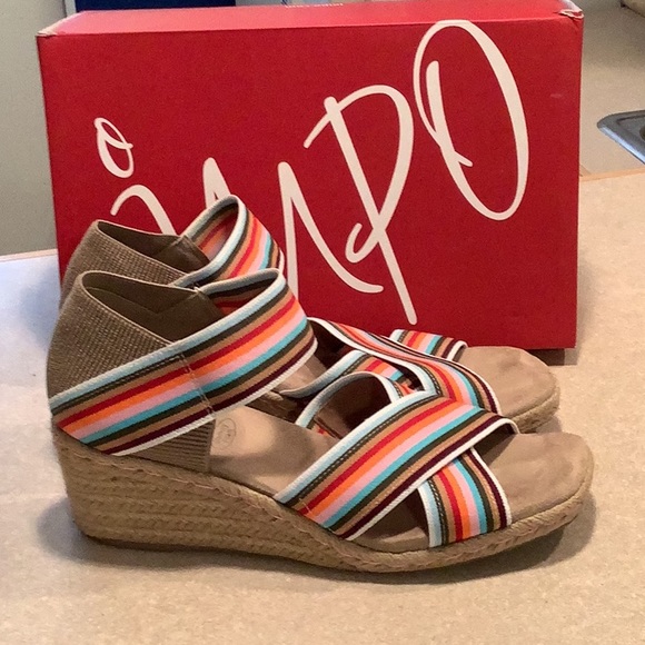 Impo Shoes Impo Fun Multi Colored Stretch Sandals Poshmark